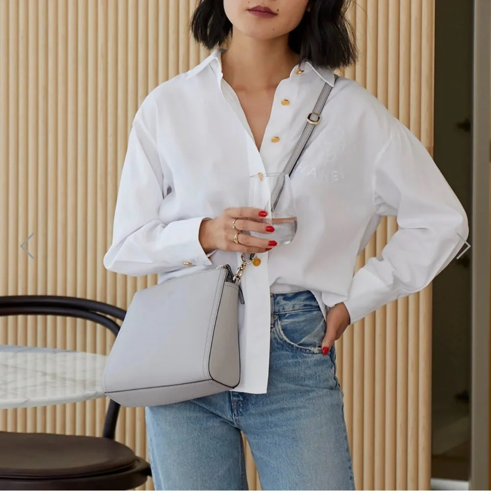 Lo & Sons The Pearl Light Grey Crossbody Bag - Picture 6 of 8